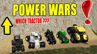 Farming Simulator 19: Powerful Tractors VS Giant Bale Wall VS Mountain! Which Tractor is Strong?