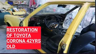 RESTORATION OF 42 YRS OLD TOYOTA CORONA 1979 MODEL FIRST VIDEO
