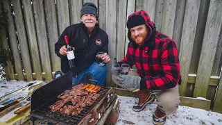 РАБОТАЮТ ЖАРКИ В СНЕГЕ! ❄️ | Вкусный ASADO ARGENTINO BANDERITA в Канаде зимой ☃️