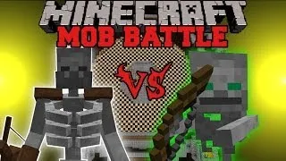 Mutant Skeleton Vs. Skeleton Friend - Minecraft Mob Battles - Mutant Creatures Anti Plant Virus Mod