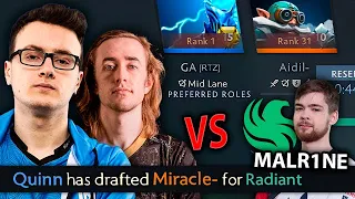 MIRACLE teams up with QUINN TOP 1 Rank vs Falcon MALR1NE in ranked