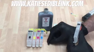 How to refill a Canon Katie's Edible Ink Cartridge PGI-550 CLI-551 For Edible Ink Printing