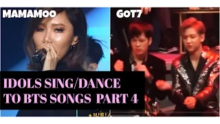 ◣Kpop idols singing/dancing to BTS (방탄소년단) songs compilation part 4◥