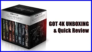 Game Of Thrones: Seasons 1-8 4K UHD Steelbook Blu-ray - Unboxing & Quick Review - from Amazon UK