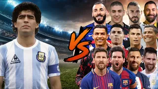 Maradona vs Ronaldo-Messi-Benzema full career 🔥🤯#video