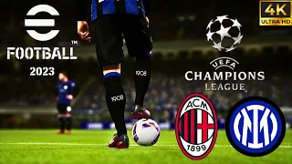 eFootball 2023 PS5 | Milan vs Inter | San Siro | Champions League 22/23 | PS5 Gameplay 4K