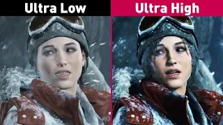 Rise of the Tomb Raider : Ultra Low vs Ultra High Graphics Comparison