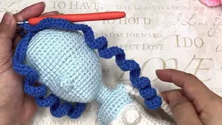 Como tejo el cabello rizado a mis amigurumis / fácil y rápido con @mariaslovelyhobbyamigurumis