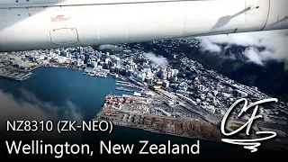 ZK-NEO Departure out of Wellington Airport, NZ | Air New Zealand Dash 8 Q300 | NZ8310