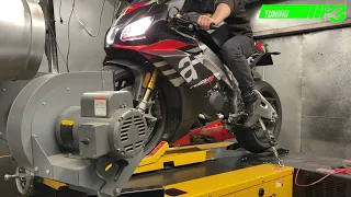 Aprilia RSV4 Factory Dyno Akrapovic ECU Flash Mapping P3 Tuning