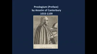 Proslogium Preface by Anselm of Canterbury 1033-1109