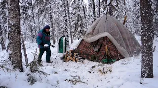Палатка для зимы, печка и тайга.(Рассказ)