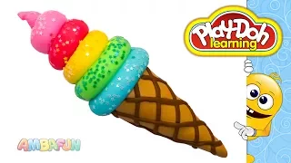 Play Doh Ice Cream. DIY How to Make Rainbow Ice Cream 🍦