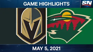 NHL Game Highlights | Golden Knights vs. Wild - May 5, 2021