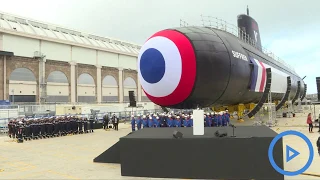 President Macron launches the first of a new fleet of nuclear powered attack submarines