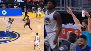 Draymond Green shocks teammates with logo shot | Warriors vs Bulls