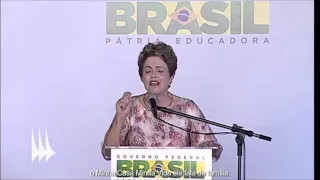 Dilma fala do pai, da mãe e do tijolo