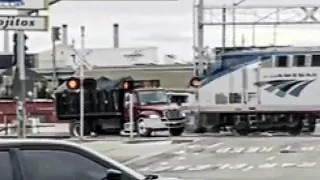 Amtrak Collision With Truck in Oakland Caught on Camera