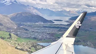 Air New Zealand A320 circuit approach into Queenstown Airport with stunning views - Must see!