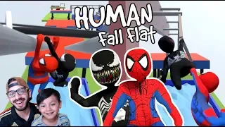 El Mas Fuerte del Mundo de Plastilina | Spiderman en Human Fall Flat | Juegos Karim Juega