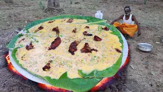 CHICKEN OMELETTE !!! King Size omelette prepared by my daddy Arumugam / Village food factory