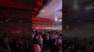 Moment als Eintracht Frankfurt die Europa League gewinnt. PUBLIC VIEWING DEUTSCHE BANK PARK BUSINESS