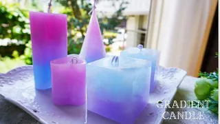 [Candle] How to make a gradation candle 🕯 / DIY / Handmade