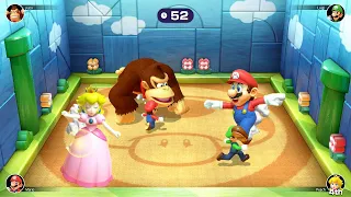 Mario Party SuperStars MiniGames Donkey Kong (DK) Vs Peach Vs Mario Vs Luigi