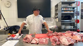 Master Butcher Vince Gareffa Breaks down Pig