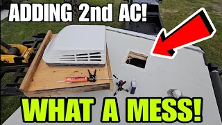 Adding a 2nd AC to an RV that only had one! Advent 13,500btu Low Profile AC!