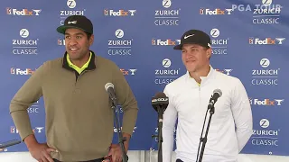 Tony Finau and Cameron Champ Thursday Flash Interview 2021 Zurich Classic of New Orleans