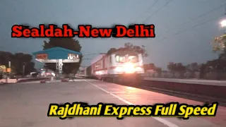 Late Running Angry Sealdah-New Delhi Rajdhani Express || Dangerously Smashes Galsi At Full Speed ||