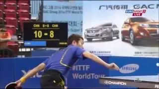 2014 Korea Open (ms-final) XU Xin - FANG Bo [Full Match/Russian]