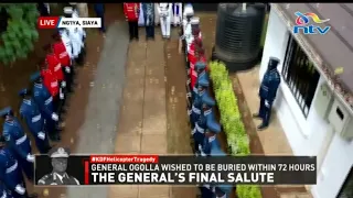 Body of CDF Francis Ogolla arrives at his home for burial