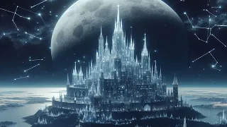 AI Art Moonlight Castle ambience ( live wallpaper screensaver )