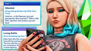 TOP SIMS 4 MOD FOR BREAKUP DRAMA! BREAKUP OVER TEXT, MOODLETS & MORE