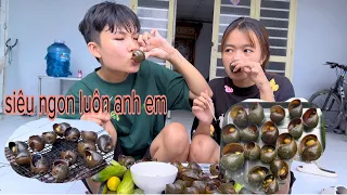 Ốc Bưu Khổng Lồ Nướng Tiêu Xanh Siêu Cay Siêu Ngon Luôn