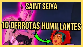 Las 10 PEORES DERROTAS en SAINT SEIYA / Los CABALLEROS del ZODIACO #saintseiya #caballerosdelzodiaco