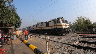 Dangerous Stormy Rajdhani Express 130 kmph Furious Aggression Moving Throughout Railgate