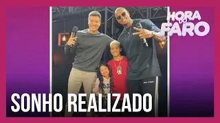 Faro realiza o sonho de duas crianças dançarinas que têm como ídolo o cantor Léo Santana