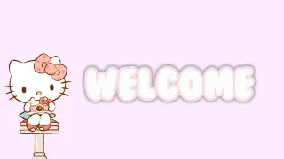 Cute Hello kitty aesthetic intro & outro template vlog | Free to use