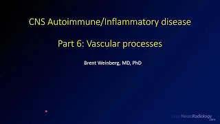 Imaging CNS autoimmune and inflammatory disease - 6 - Vascular