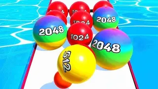 Ball Run 2048 - A Futuristic Puzzle | Merge number
