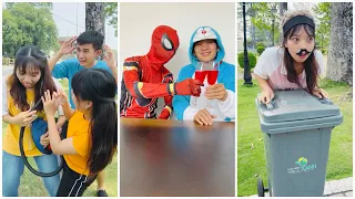 Unlucky Thief Car vs Spider Crazy vs Hacker Car 🥷🏻🚘🥰 Linh Nhi #shorts LNS vs SH Funny TikTok