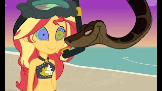 Kaa And Sunset Shimmer Second Encounter (Re-Uploaded)