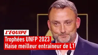 Trophées UNFP 2023 - Franck Haise (RC Lens) élu meilleur entraîneur de L1