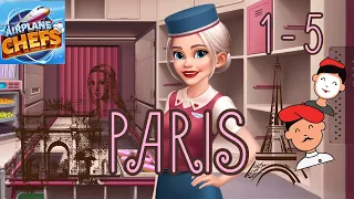 AIRPLANE CHEFS: Paris Levels 1 - 5  Expert Levels ⭐⭐⭐ (Cooking Game)