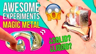 10 awesome EXPERIMENTS with GALLIUM 🤓  MAGIC METAL that MELTS IN YOUR HAND... ¡LIQUID MIRROR!