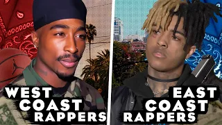 BEST WEST COAST RAPPERS VS BEST EAST COAST RAPPERS 2021