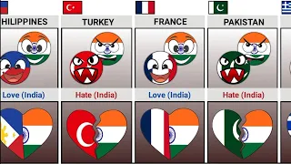 Who Do 🇮🇳 India Hate or Love [Countryballs] | Universe Knowledge